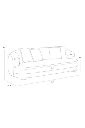 Minimalist Rounded-Back Sofa | Splendido Valentina | Oroa.com