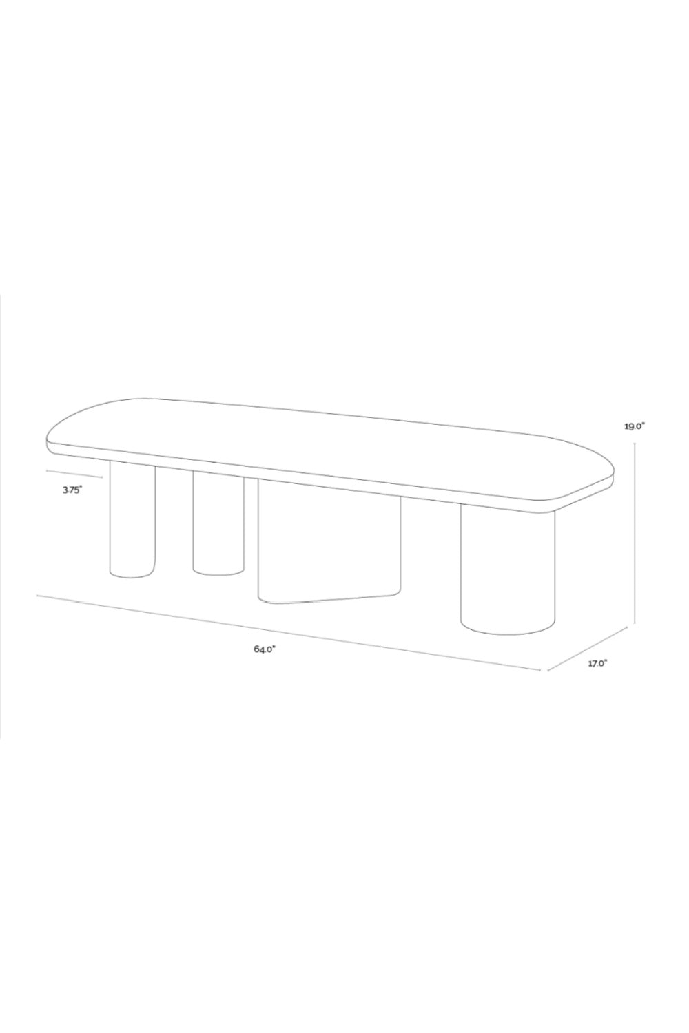 Light Oak Accent Bench | Splendido Hiro | Oroa.com