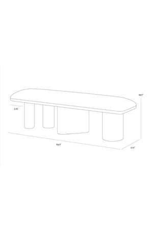 Light Oak Accent Bench | Splendido Hiro | Oroa.com