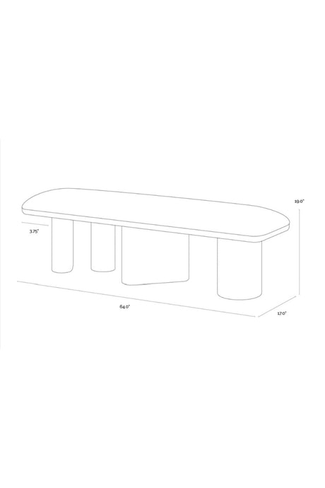 Modern European furniture - Light Oak Accent Bench - www.oroa.com