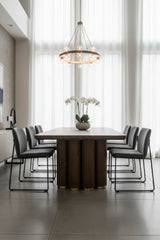 Modern European furniture - Rectangular Oak Wood Dining Table - www.oroa.com