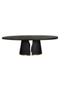 Modern European furniture - Dual Pedestal Wood Dining Table - www.oroa.com
