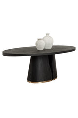 Modern European furniture - Dual Pedestal Wood Dining Table - www.oroa.com