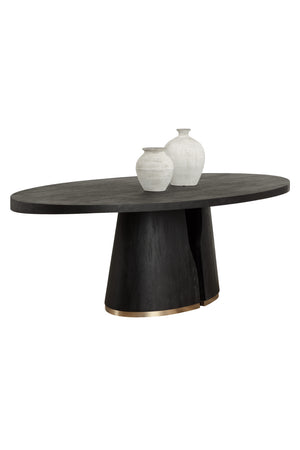 Dual Pedestal Wood Dining Table | Splendido Tasmin | Oroa.com