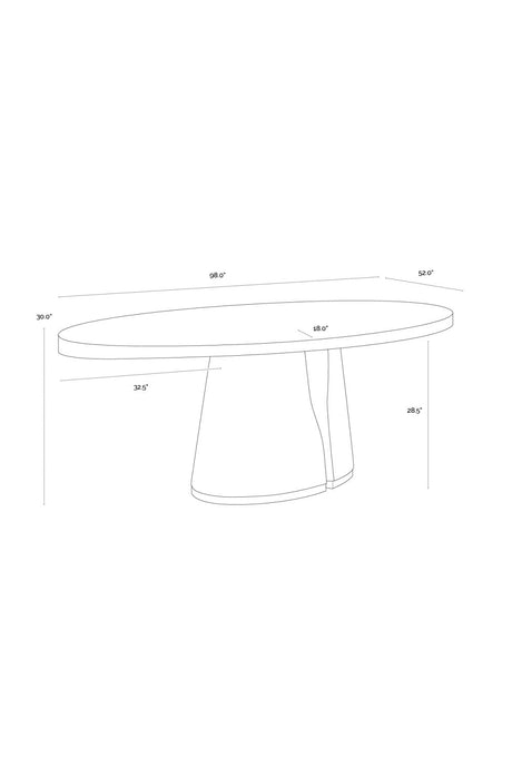 Modern European furniture - Dual Pedestal Wood Dining Table - www.oroa.com