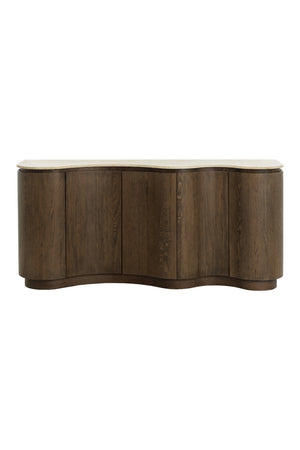 Solid Oak Sideboard with Travertine Top | Splendido Fable | Oroa.com