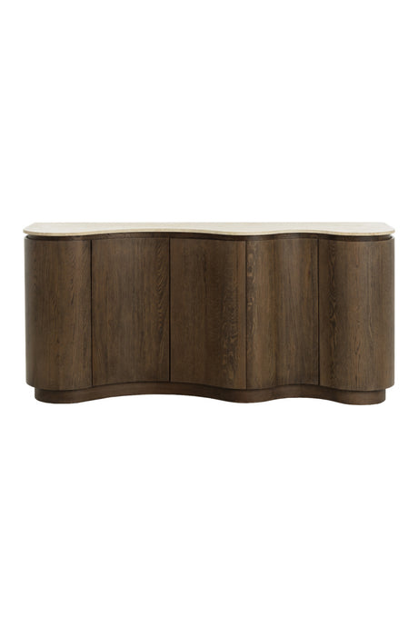 Solid Oak Sideboard with Travertine Top | Splendido Fable | Oroa.com