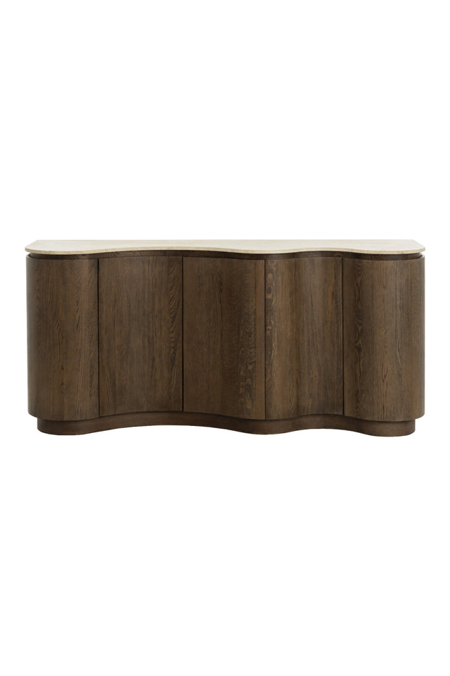 Solid Oak Sideboard with Travertine Top | Splendido Fable | Oroa.com