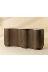 Modern European furniture - Solid Oak Sideboard with Travertine Top - www.oroa.com