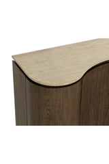Modern European furniture - Solid Oak Sideboard with Travertine Top - www.oroa.com