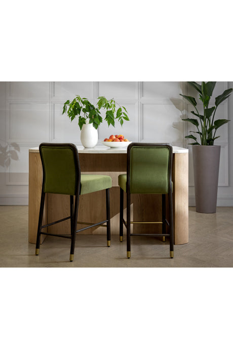 Modern European furniture - Contemporary Marble Kitchen Island w/ Open Shelving - www.oroa.com