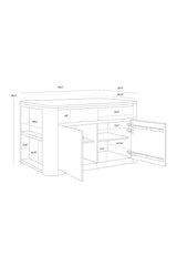 Modern European furniture - Contemporary Marble Kitchen Island w/ Open Shelving - www.oroa.com