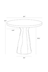 Modern European furniture - Natural Indoor/Outdoor Travertine Look Bistro Table - www.oroa.com