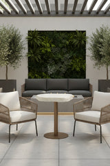 Modern European furniture - Travertine Look Indoor/Outdoor Bistro Table - www.oroa.com