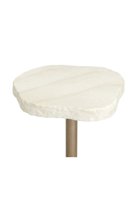 Modern European furniture - Travertine Look Indoor/Outdoor Bistro Table - www.oroa.com
