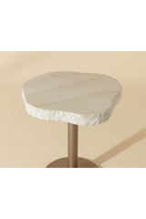 Modern European furniture - Travertine Look Indoor/Outdoor Bistro Table - www.oroa.com