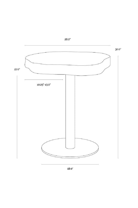 Modern European furniture - Travertine Look Indoor/Outdoor Bistro Table - www.oroa.com