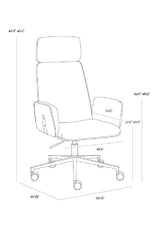 Modern European furniture - Curved Upholstered Office Chair - www.oroa.com