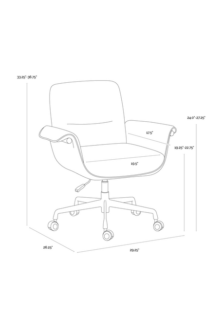 Modern European furniture - Leather Look Arm Office Chair - www.oroa.com