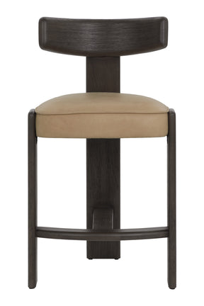 Oak T-Shaped Back Counter Stool by Splendido Horton