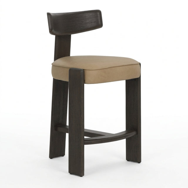 Oak T-Shaped Back Counter Stool by Splendido Horton, alternate view 3