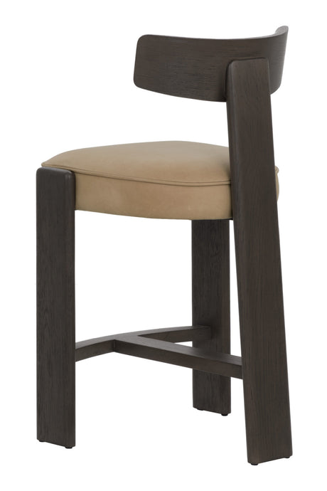 Modern European furniture - Oak T-Shaped Back Counter Stool - www.oroa.com