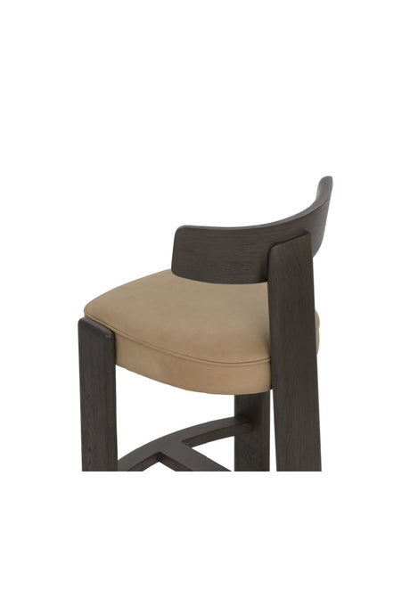 Modern European furniture - Oak T-Shaped Back Counter Stool - www.oroa.com