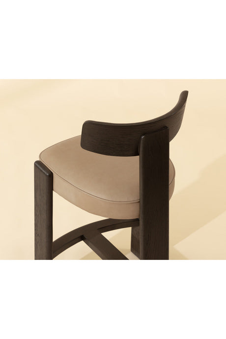 Modern European furniture - Oak T-Shaped Back Counter Stool - www.oroa.com