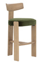 Modern European furniture - Oak Framed Green Bar Stool - www.oroa.com