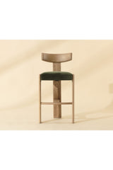 Modern European furniture - Oak Framed Green Bar Stool - www.oroa.com