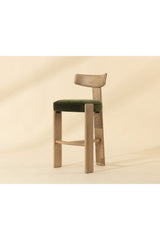 Modern European furniture - Oak Framed Green Bar Stool - www.oroa.com