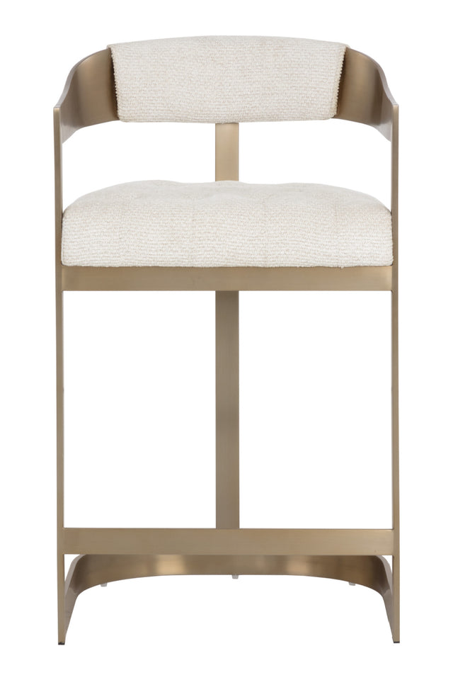 Modern European furniture - Antique Brass Framed Counter Stool - www.oroa.com