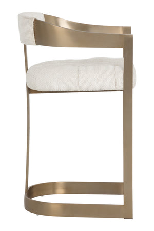 Modern European furniture - Antique Brass Framed Counter Stool - www.oroa.com