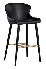 Modern European furniture - Leather Look Shell Bar Stool - www.oroa.com