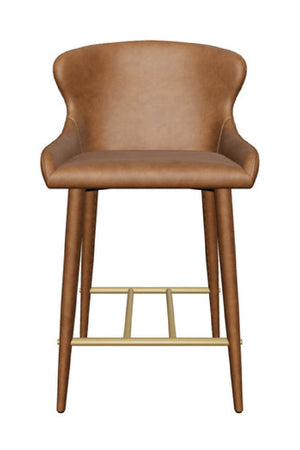 Leather Look Shell Counter Stool | Splendido Evora | Oroa.com