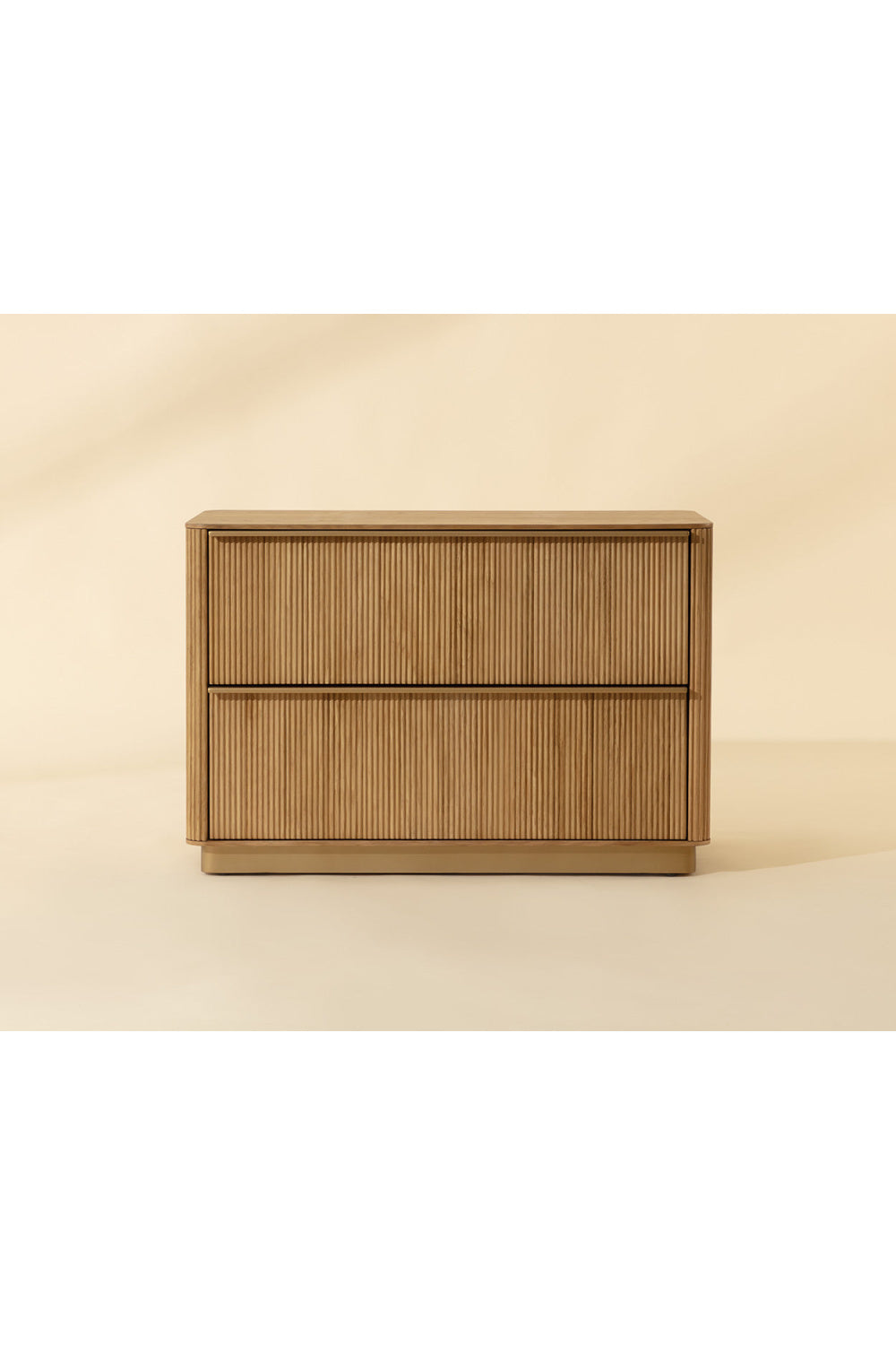 Rectangular Rustic Oak & Gold Nightstand | Splendido Kalla | Oroa.com