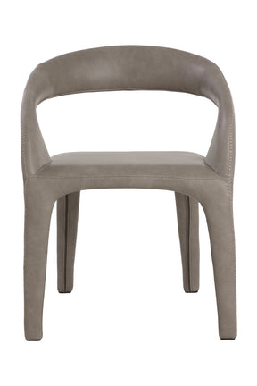 Open-Back Leather Look Dining Chair by Splendido Atika