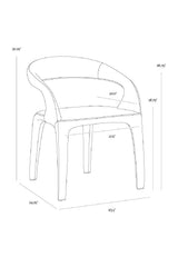 Modern European furniture - Open-Back Leather Look Dining Chair - www.oroa.com