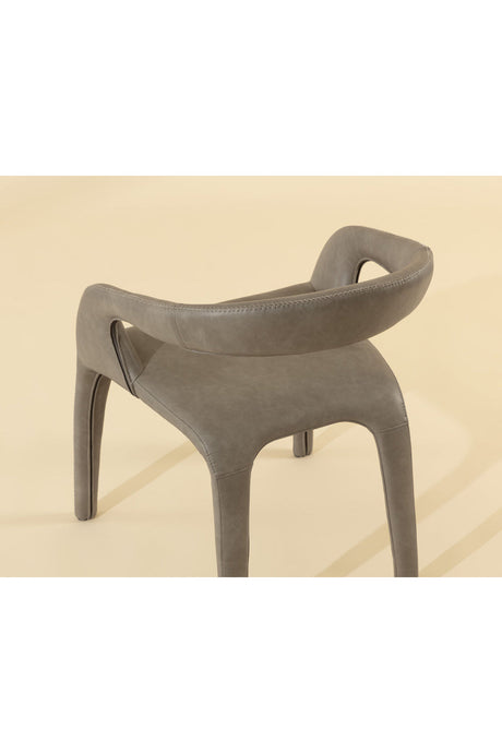 Modern European furniture - Open-Back Leather Look Dining Chair - www.oroa.com