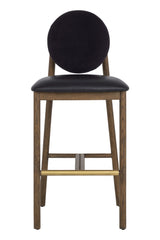 Modern European furniture - Black Round-Back Bar Stool - www.oroa.com