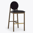 Black Round-Back Bar Stool by Splendido Orabell Barstool