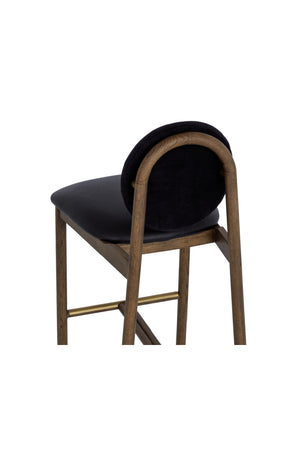 Black Round-Back Bar Stool | Splendido Orabell | Oroa.com