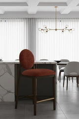 Modern European furniture - Red Rounded-Back Counter Stool - www.oroa.com