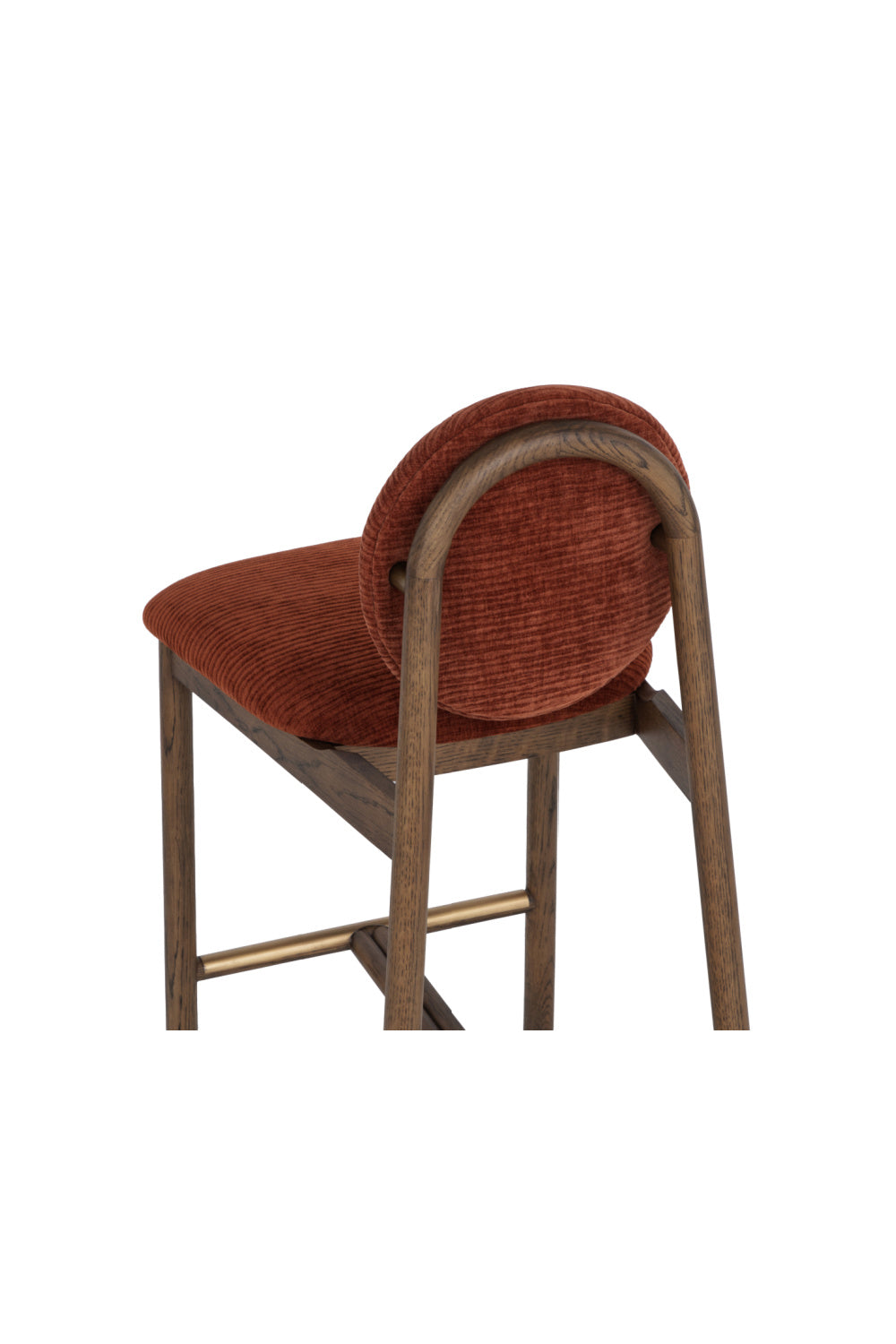 Red Rounded-Back Counter Stool | Splendido Orabell | Oroa.com