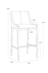 Modern European furniture - Fabric Upholstered Bar Stool - www.oroa.com
