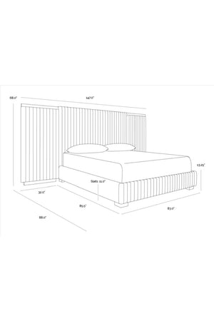 Channeled Panel Headboard King Bed | Splendido Tarrant | Oroa.com