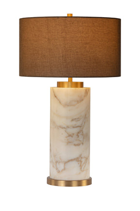 Gray Linen Marble Table Lamp by Splendido Apollolina