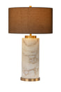 Modern European furniture - Gray Linen Marble Table Lamp - www.oroa.com
