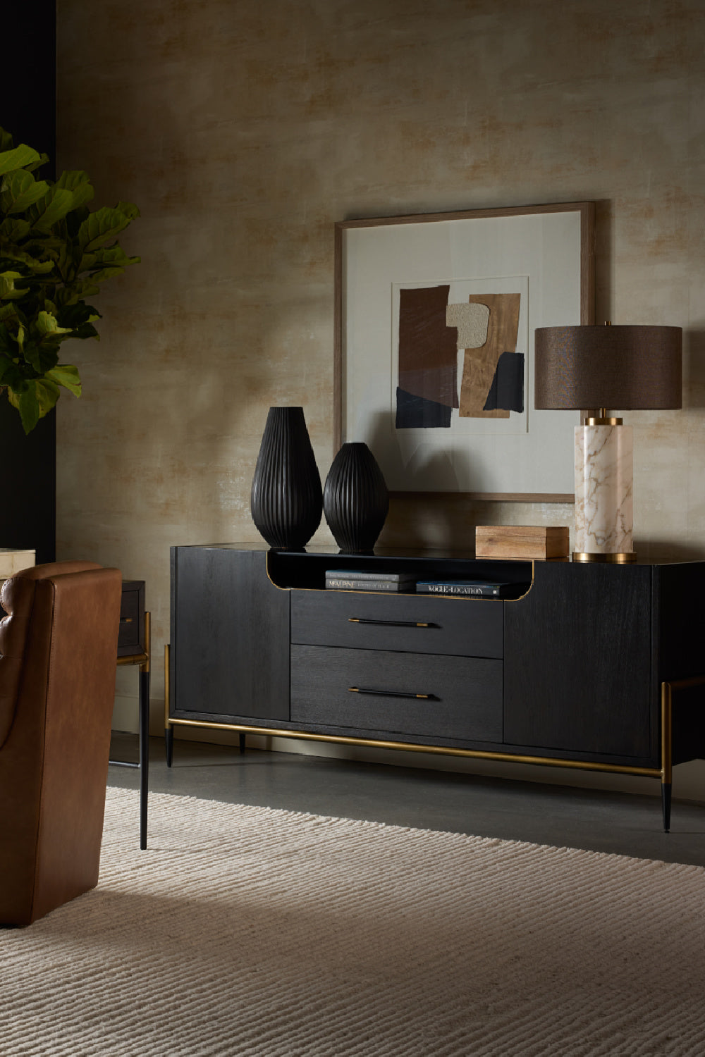 Gray Linen Marble Table Lamp | Splendido Apollolina | Oroa.com