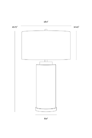 Gray Linen Marble Table Lamp | Splendido Apollolina | Oroa.com